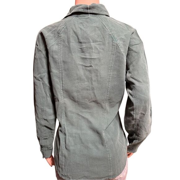 Pulp women's button-up spruce raglan casual sleeve shirt L - Picture 3 of 6